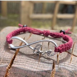 Handmade Infinity Love Bamboo Cord Bracelet